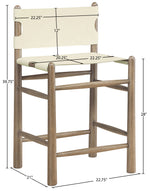 Santos - Upholstered Counter Stool With Stained Brown Base