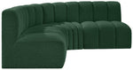 Arc - Boucle Fabric 4 Piece Corner Modular Sofa
