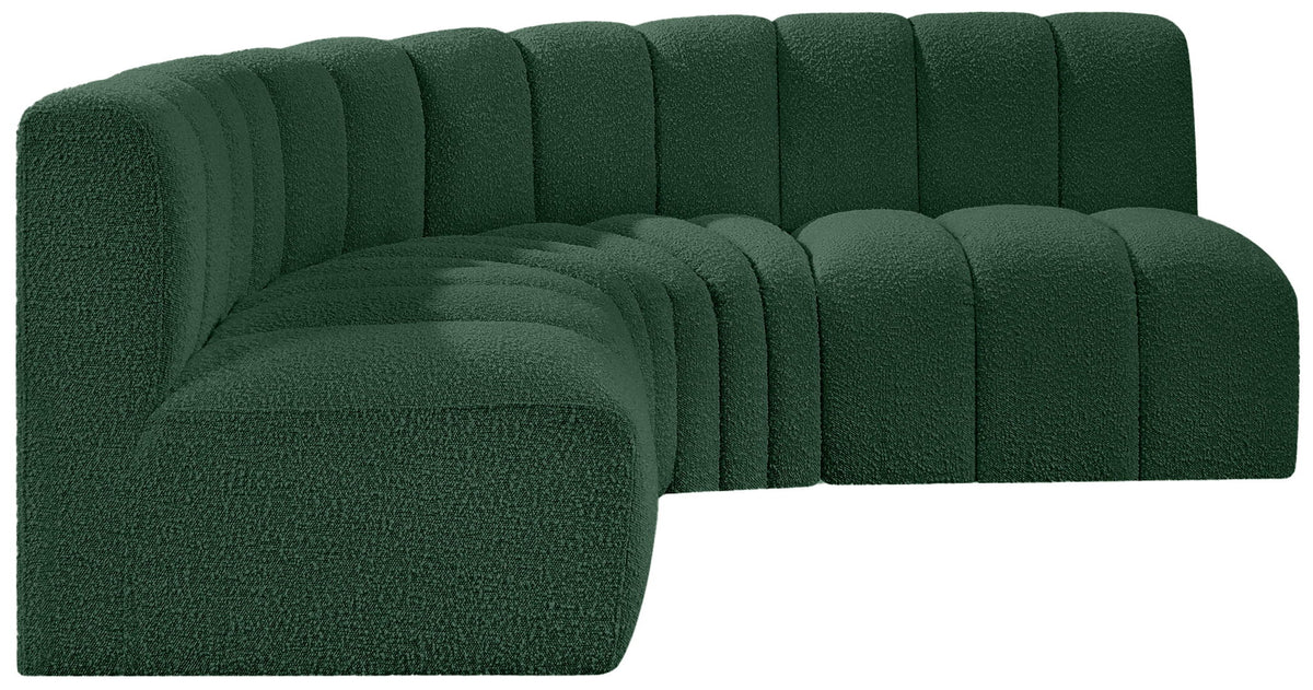 Arc - Boucle Fabric 4 Piece Corner Modular Sofa