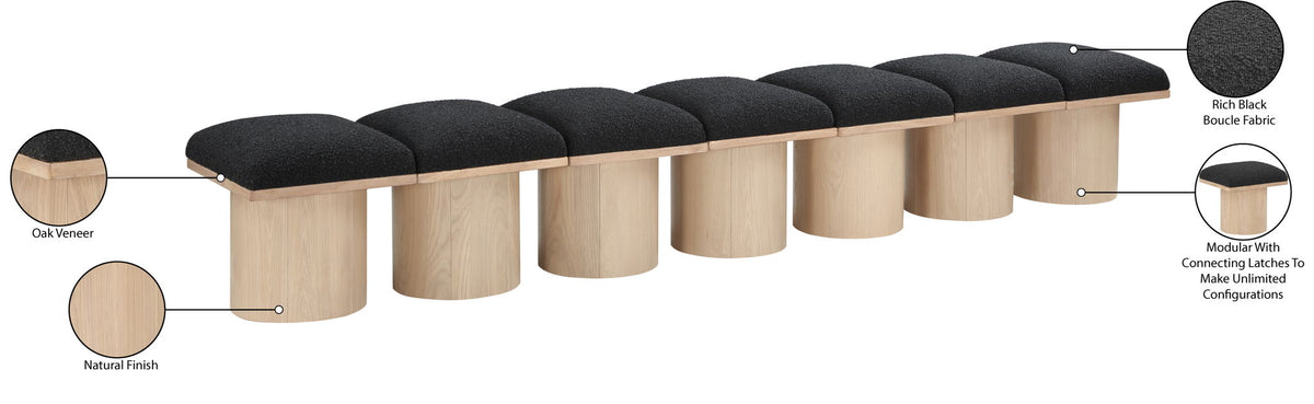 Pavilion - 7 Piece Modular Bench With Natural Base