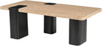Ravenna - Genuine Travertine Top And Oak Wood Base Table