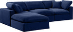 Comfy - 4 Piece Velvet Modular Sectional With Chaise