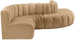 Arc - Velvet 6 Piece Curved Modular Sofa