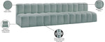 Arc - Faux Leather 4 Seats Modular Sofa