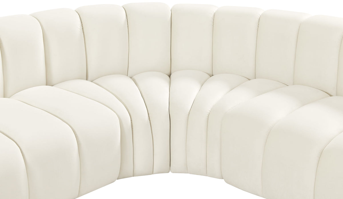 Arc - Velvet 8 Piece Curved Modular Sofa