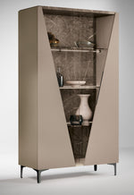 Fidia - 2 Door Vitrine - Beige