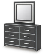 Zuraleus - 4 Pc. - Queen Upholstered Bed With Roll Slats, Dresser, Mirror And Nightstand - Black