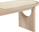 Canovia - Solid Wood And Faux Cane Bench
