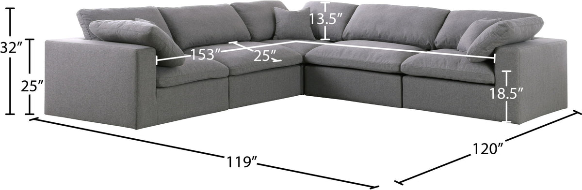 Serene - 5 Piece Modular Sectional