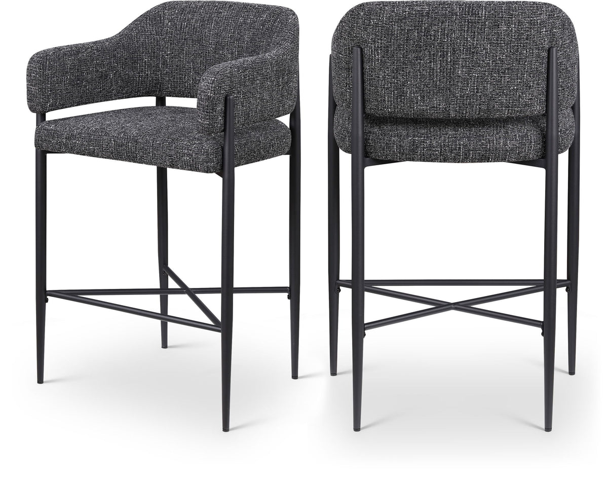 Dame - Fabric Upholstered Counter Stool (Set of 2)