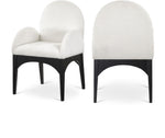 Waldorf - Chenille Dining Arm Chair With Black Legs