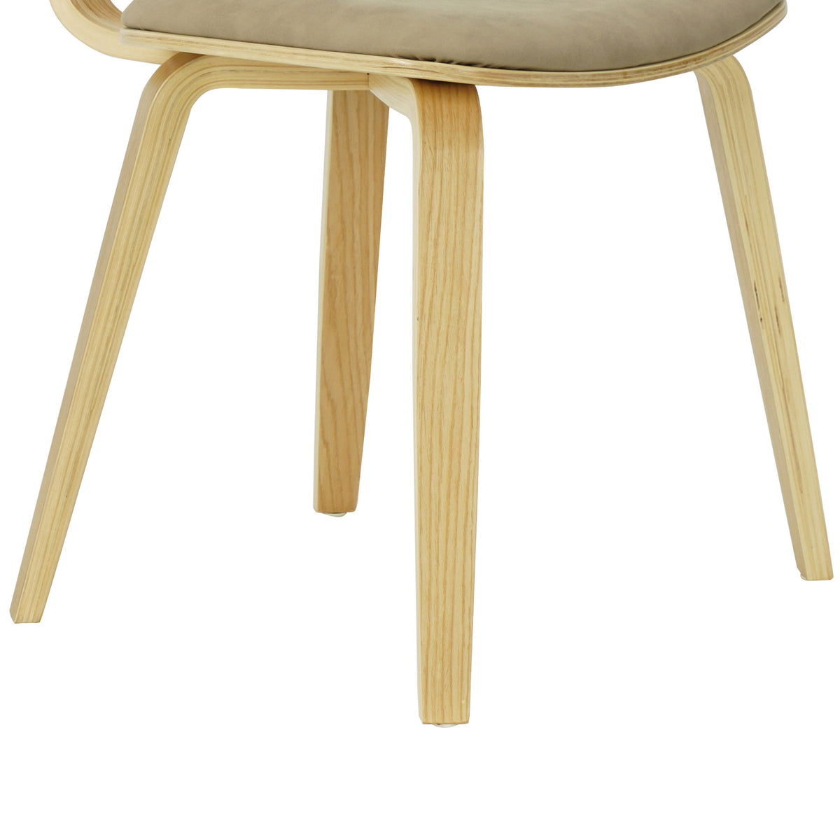 Jaguar - Curved Back Wood Dining Chair With Faux Leather Seat