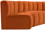 Arc - Velvet 5 Piece U-Shaped Modular Sofa