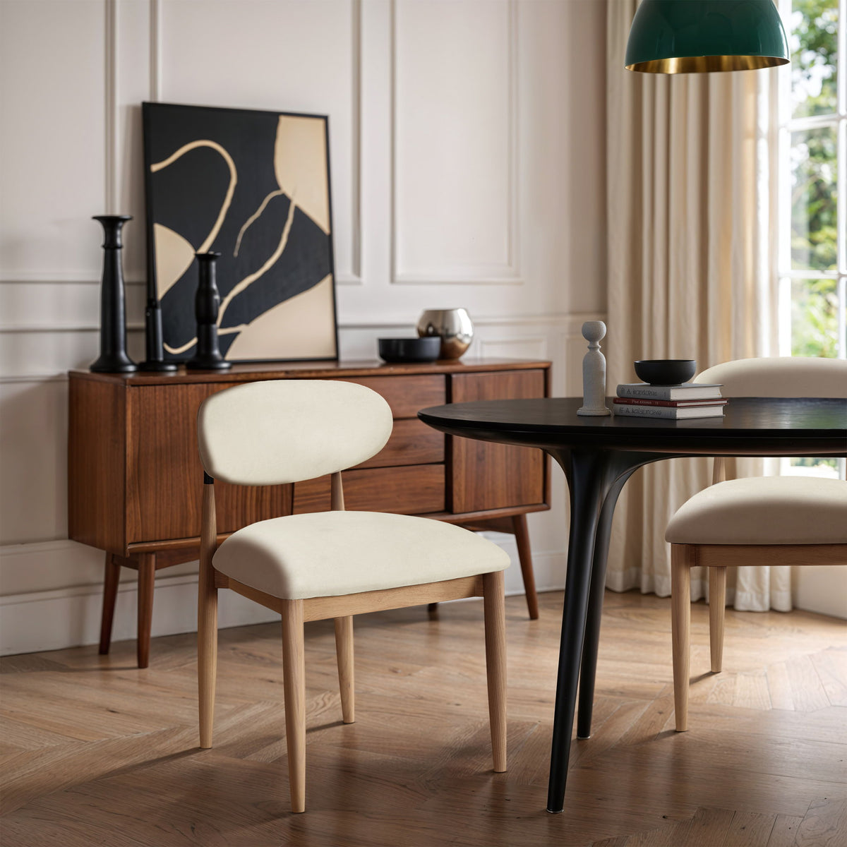 Riccio - Side Chair (Set of 2) - Natural Frame