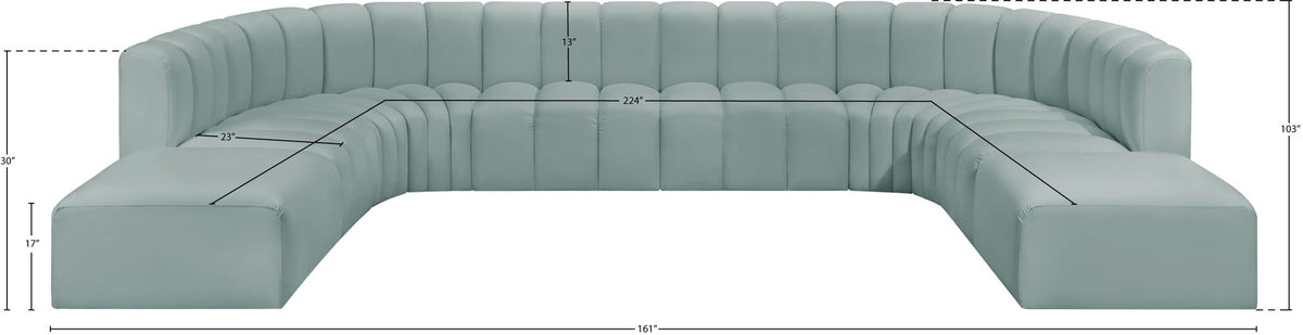 Arc - Faux Leather Modular Sectional