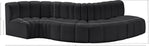 Arc - Faux Leather 5 Piece Modular Sofa