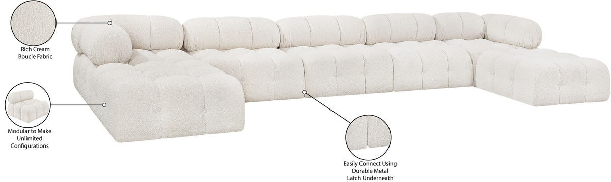 Ames - 7 Piece Fabric Modular U-Shaped Sectional