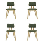 Jaguar - Curved Back Wood Dining Chair With Faux Leather Seat