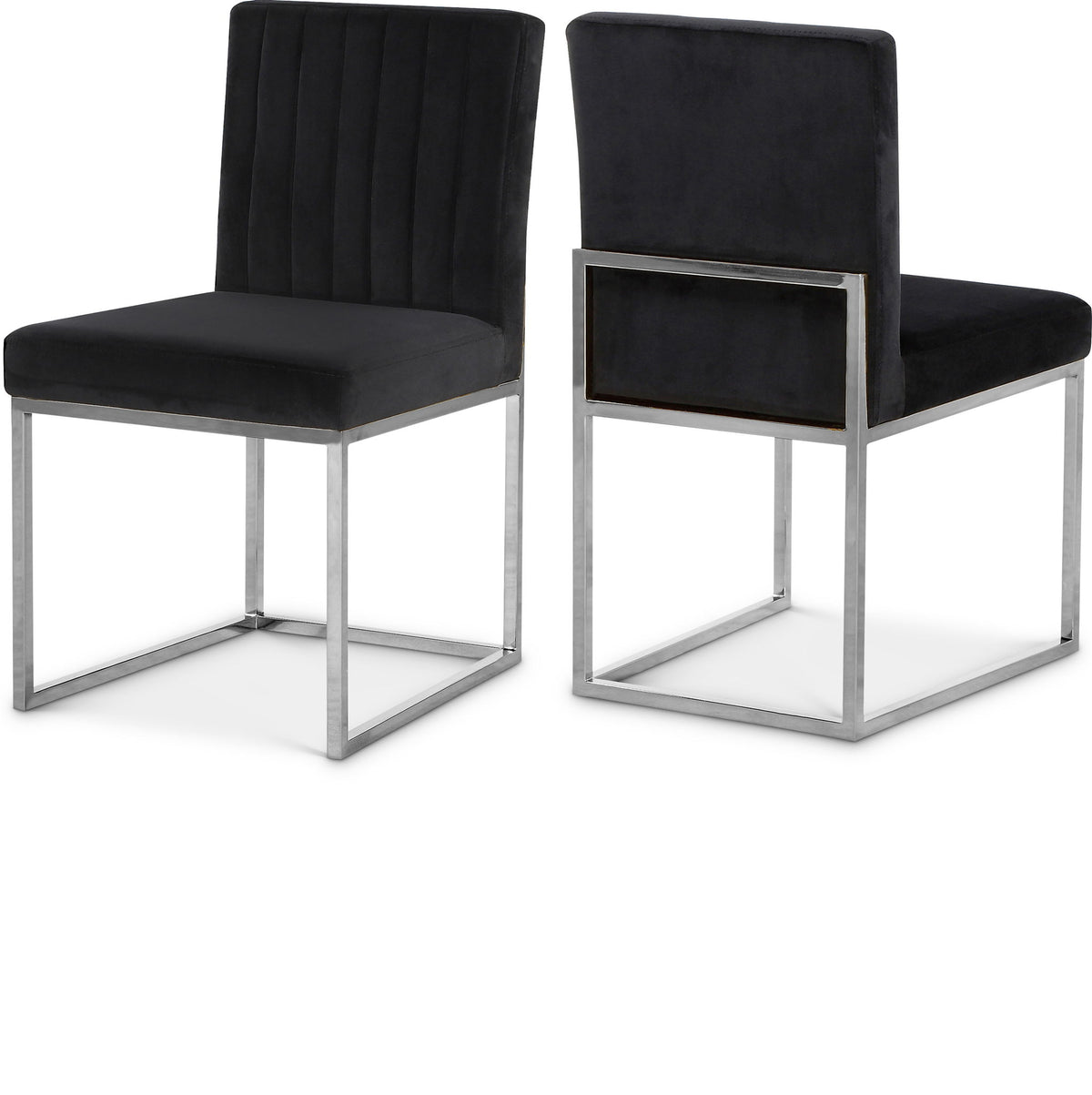 Giselle - Dining Chair with Chrome Base (Set of 2)