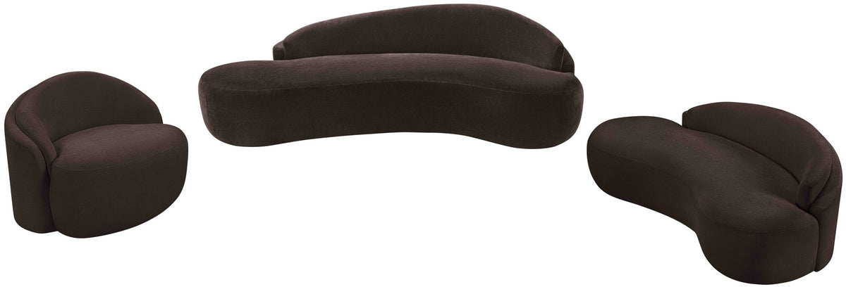 Caspian - Chenille Fabric Upholstered Loveseat