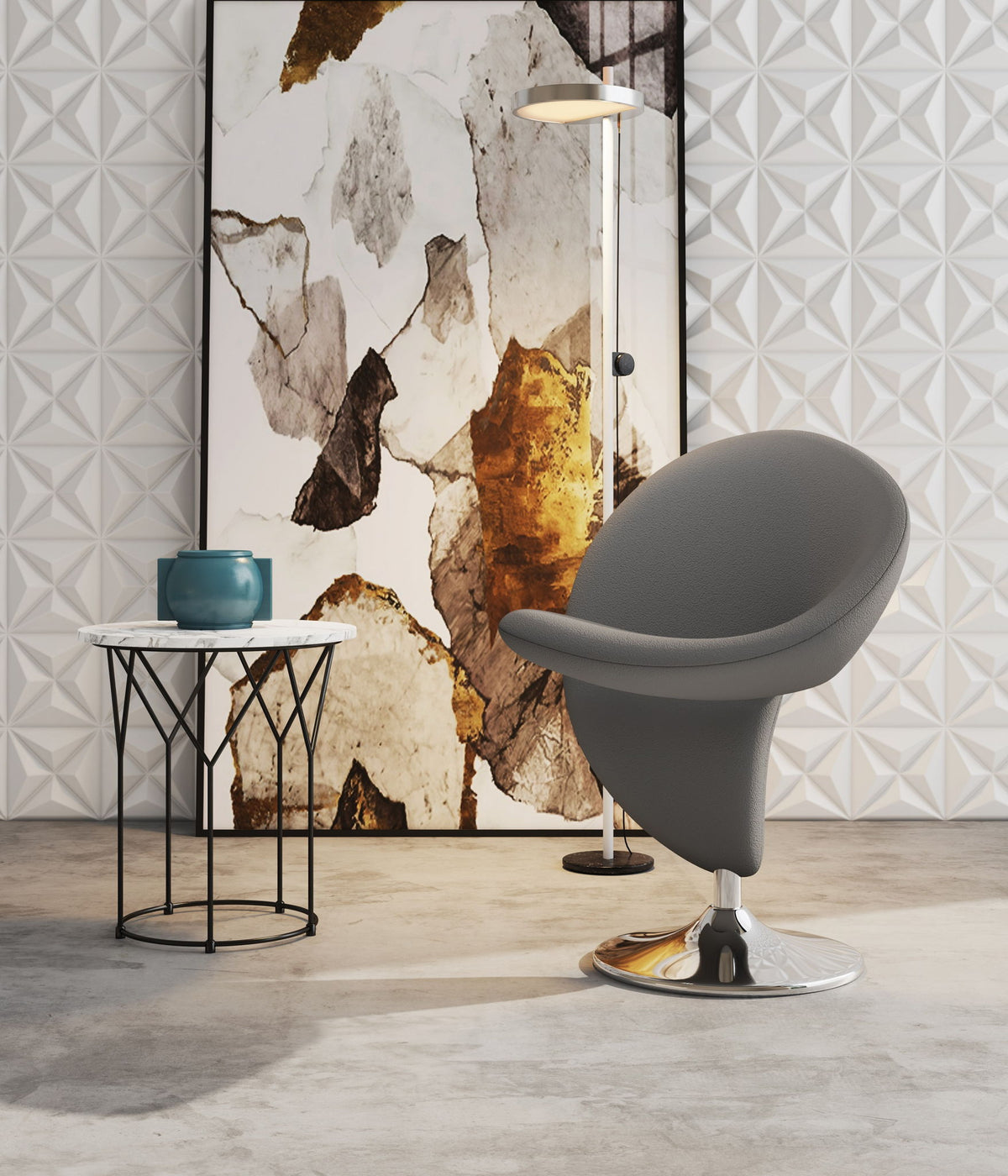 Manhattan Curl - Swivel Lounge Chair