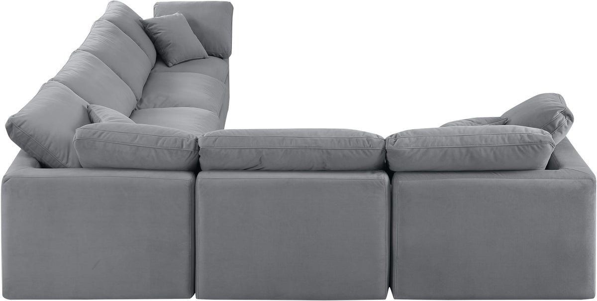 Indulge - Velvet 6 Piece Modular Corner Sectional