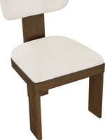 Timbra - Linen Textured Fabric Upholstered Dining Chair (Set of 2) - Walnut Base
