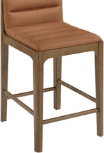Ellis - Vegan Leather Upholstered Counter Stool (Set of 2) - Brown Base