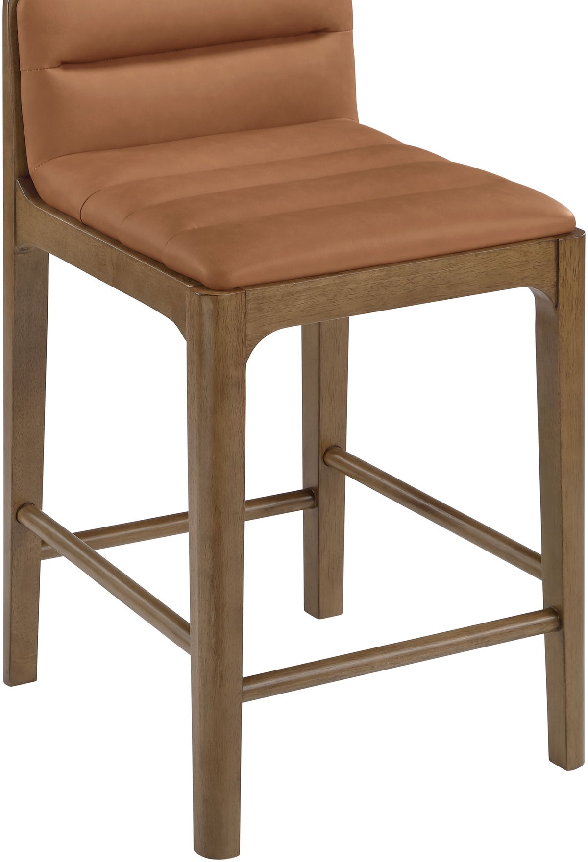 Ellis - Vegan Leather Upholstered Counter Stool (Set of 2) - Brown Base