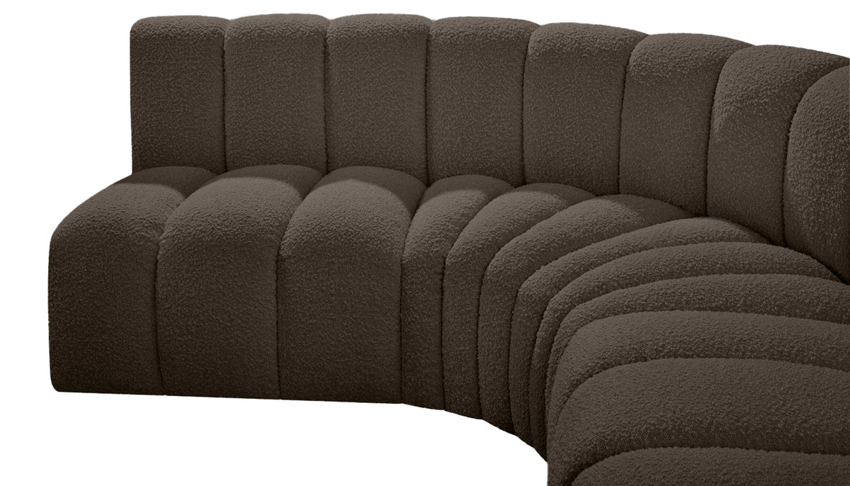 Arc - Boucle Fabric 8 Piece U-Shaped Modular Sofa
