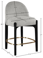 Torino - Counter Stool With Brushed Black Base