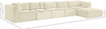 Shaggy - 5 Piece Modular Sectional With Chaise