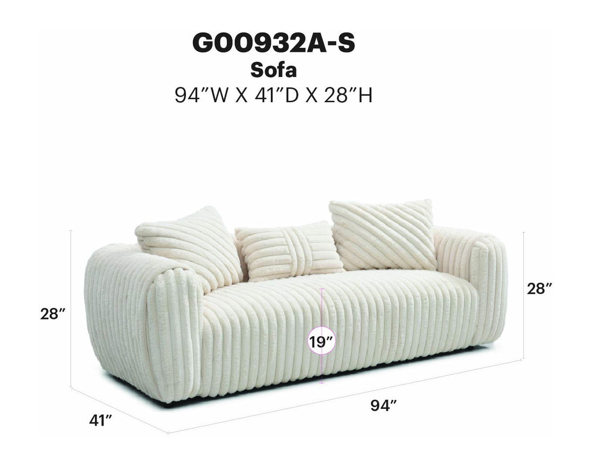 Cancun - Sofa - Ivory