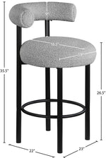 Bordeaux - Stool With Black Legs (Set of 2)