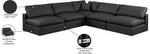 Comfy - 5 Piece Faux Leather Modular Corner Armless Sectional