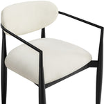 Riccio - Fabric Dining Arm Chair (Set of 2) - Black Frame