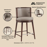 Evalyn - Counter Stool - Taupe