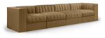 Rummi - Velvet Performance Fabric Upholstered 4 Piece Modular Sofa