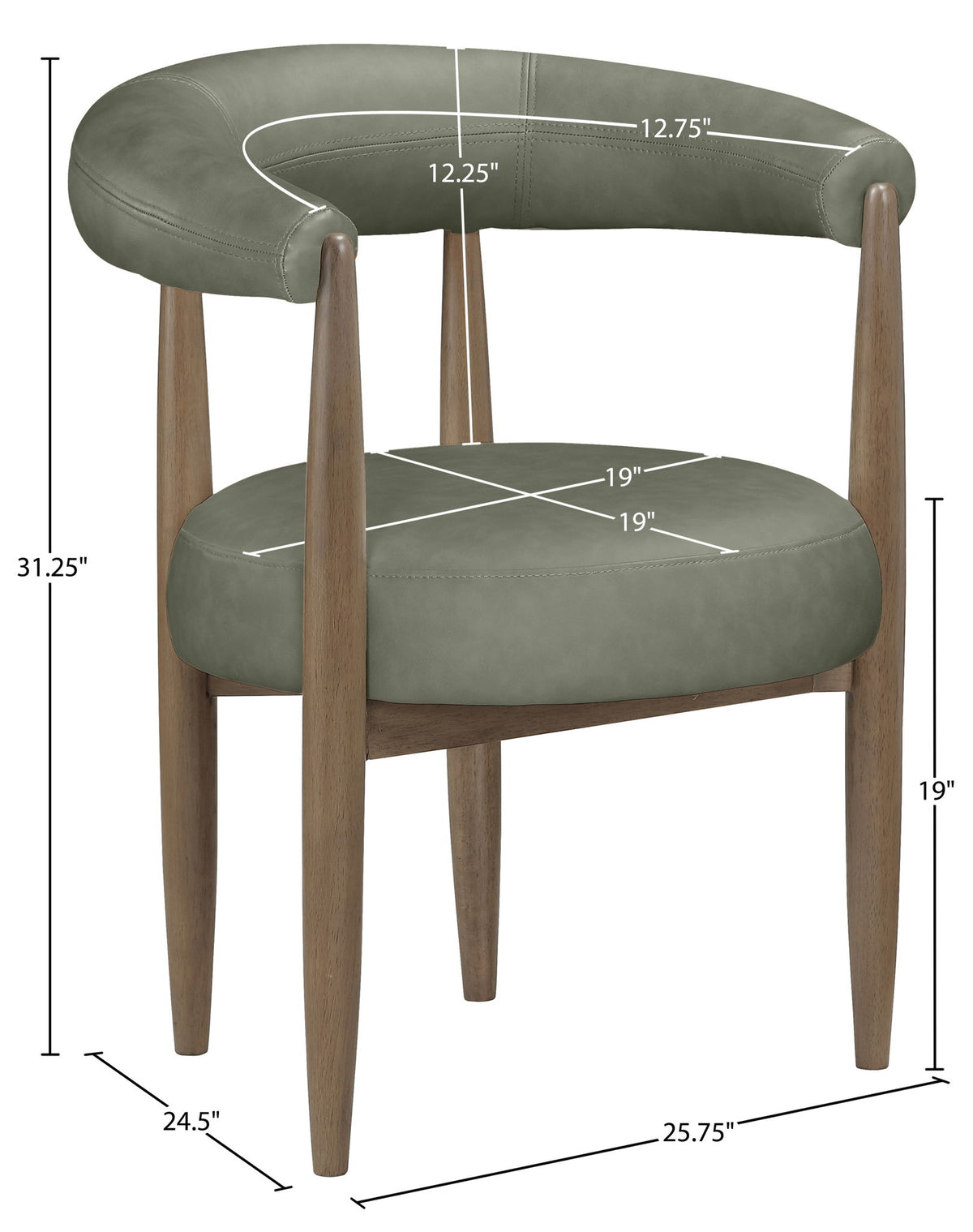 Sable - Vegan Leather Upholstered Dining Chair (Set of 2) - Brown Base