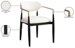 Riccio - Faux Leather Dining Arm Chair (Set of 2) - Black And Gold Frame