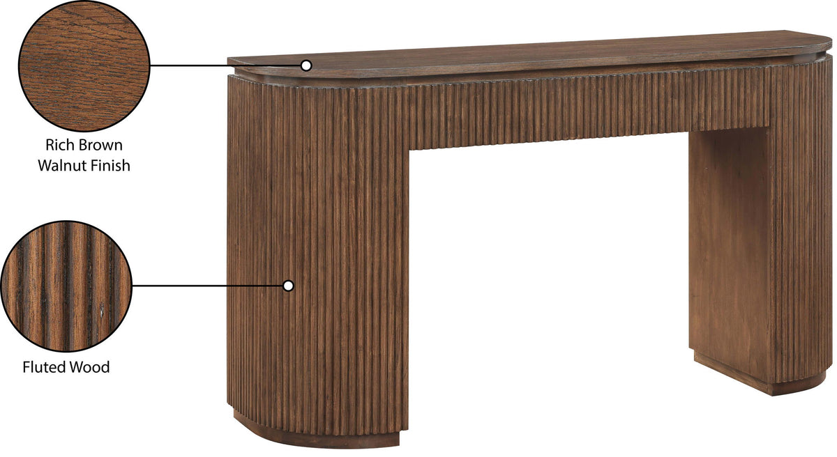 Astrid - Solid Wood And Oak Veneer Console Table