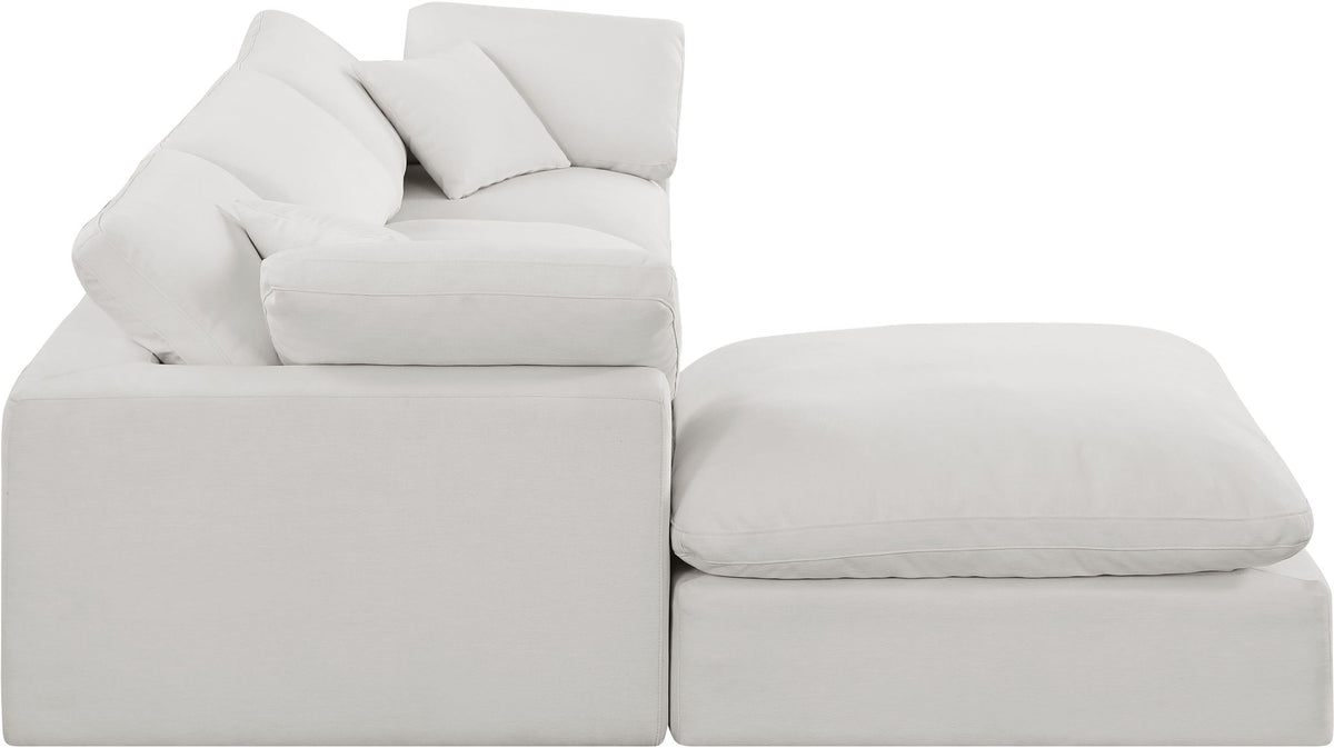 Comfy - 4 Piece Linen Fabric Modular Sectional With Chaise