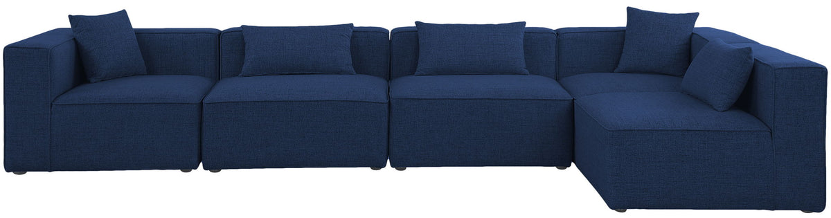 Cube - Linen 5 Piece Modular Sectional