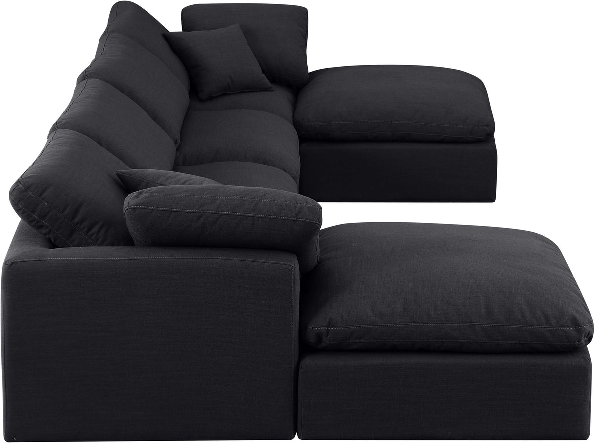 Indulge - Linen 6 Piece Modular Double Chaise Sectional