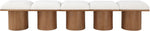 Pavilion - 5 Piece Modular Bench With Walnut Base