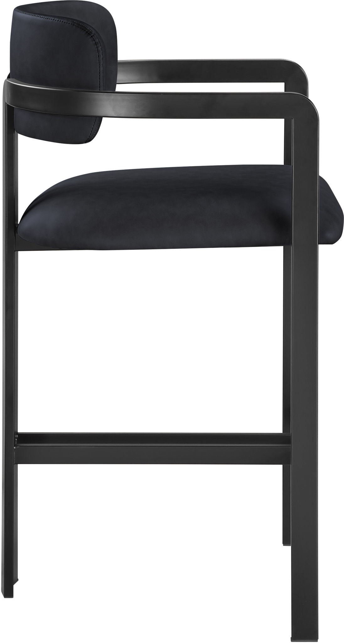 Aurum - Vegan Leather Upholstered Counter Stool With Graphite Black Base