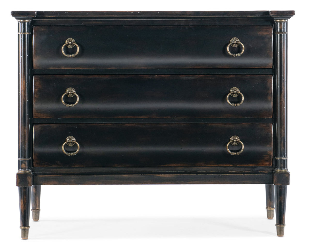 Charleston - Three Drawer Chest, Armoire Base - Black