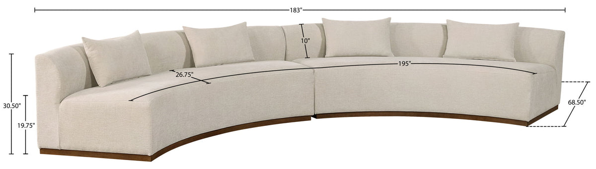 Avanti - 182.5" Chenille Fabric Upholstered 2 Piece Modular Sectional