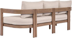 Newport - Water Resistant Fabric 86.75" Upholstered Outdoor Patio Sofa
