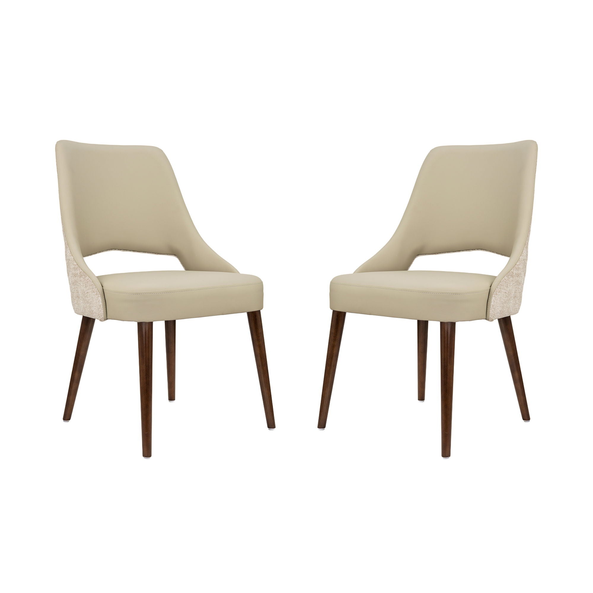 Liora - Wood Upholstered Side Chair (Set of 2) - Coffee / Brown